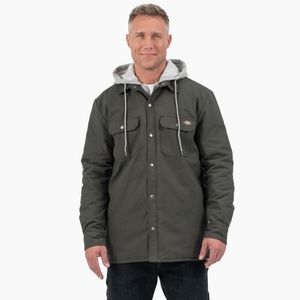 Relaxed Fit Icon Hooded Duck Quilted Shirt Jacket